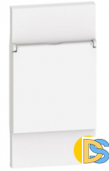 Лицевая панель с крышкой для розеток 2К+З немецкого стандарта 2 модуля.Белый. Btichino Living Now