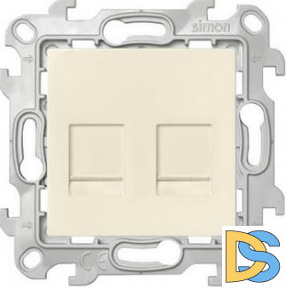 Розетка компьютерная 2-ая кат.5е, RJ-45 (интернет), цвет Слоновая кость,Simon 24