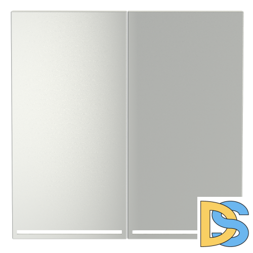 Клавиши для выключателя/переключателя двухклавишного с подсветкой, S70 (сталь)