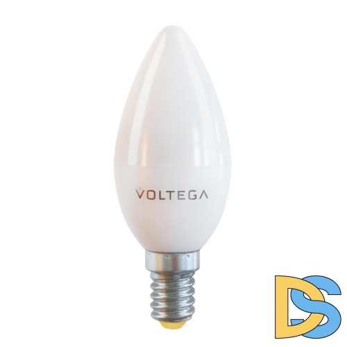 Лампа светодиодная Voltega E14 7W 2800К свеча матовая VG2-C37E14warm7W 7048