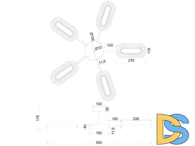 Потолочная люстра Arte Lamp Ovale A2489PL-5GO