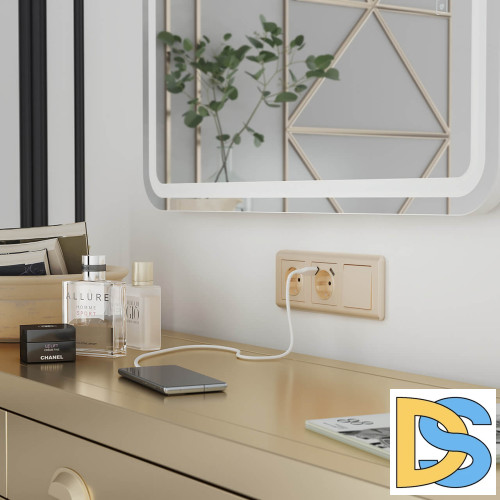 Накладка для розетки USB Werkel шампань рифленый W1179510 4690389160592