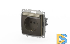 Розетка с крышкой и заземлением ELBI Zena Vega 609-011400-218