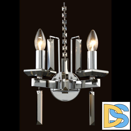 Бра Crystal Lux Marron AP2 Chrome