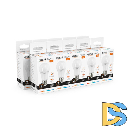 Лампа светодиодная Gauss E27 15W 3000K матовая 23215