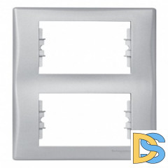 Рамка 2-ая (двойная) вертикальная, Алюминий, серия Sedna, Schneider Electric