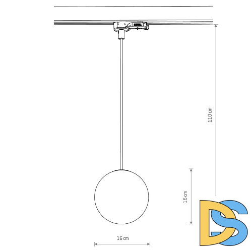 Трековый трехфазный светильник Nowodvorski Ctls Ctls Snowball Black 11295