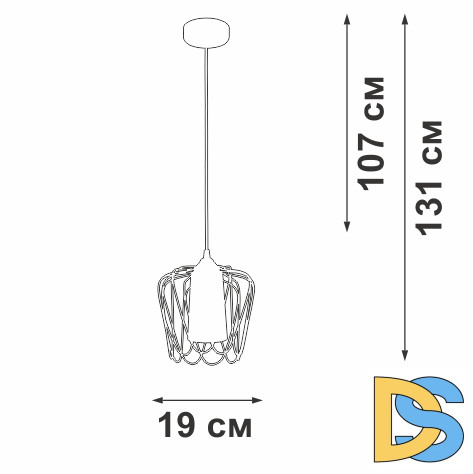 Подвесной светильник Vitaluce V2845-0/1S