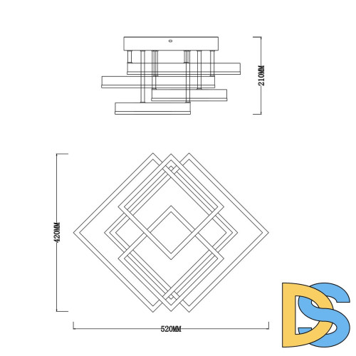 Потолочный светодиодный светильник Escada Union 10229/4LED Black