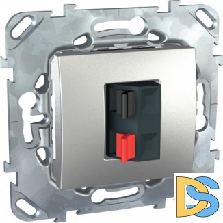 Розетка аудио для колонок 1-ая, Алюминий, серия UNICA TOP/CLASS, Schneider Electric