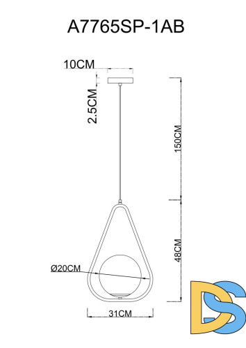 Подвесной светильник Arte Lamp Matisse A7765SP-1AB