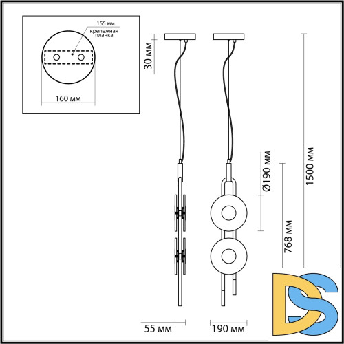 Подвесной светильник Odeon Light Magnet 5407/23L