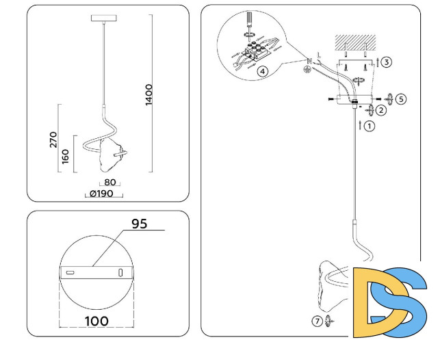 Подвесной светильник Ambrella Light High Light Heigh Light LH15001