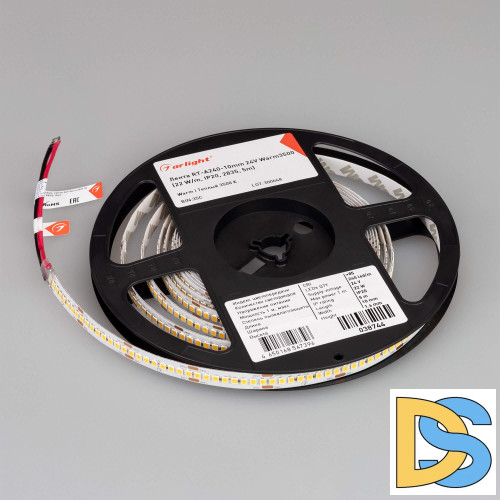 Светодиодная лента Arlight RT-A240-10mm 24V Warm3500 (22 W/m, IP20, 2835, 5m) 038744