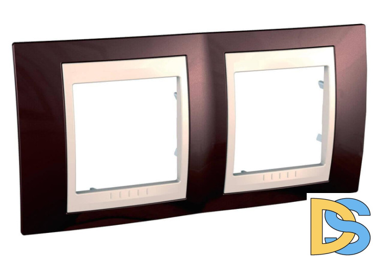 Рамка 2-постовая Schneider Electric Unica Хамелеон MGU6.004.551