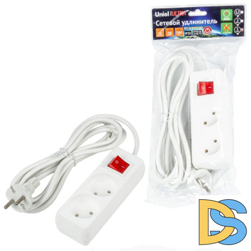 Удлинитель бытовой Uniel Ultra S-CU2-3B WHITE UL-00009992