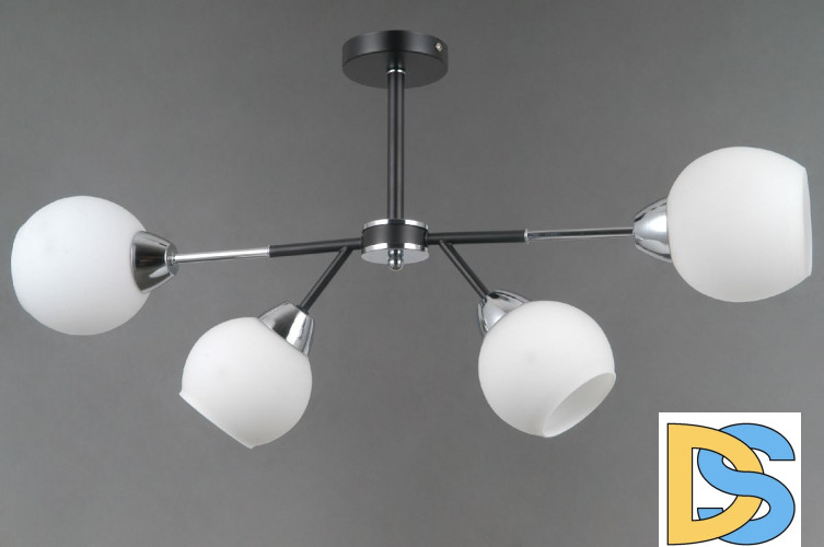 Люстра на штанге Illumico IL0715-4CSQ-24 BK CR LIBRA