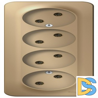 Розетка 4-я б/з без шторок 16А, 250В, изолир пластина Schneider Blanca Титан