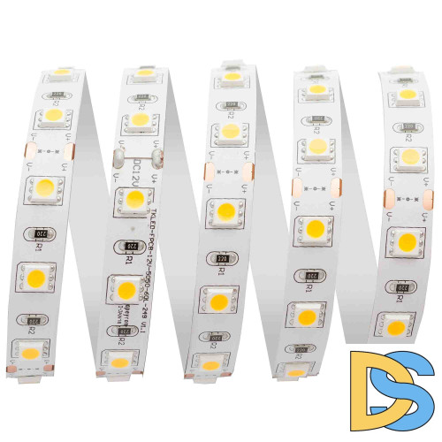 Светодиодная лента Apeyron 12В СТ 14,4Вт/м smd5050 60д/м IP20 700Лм/м 5м 3000К 00-16