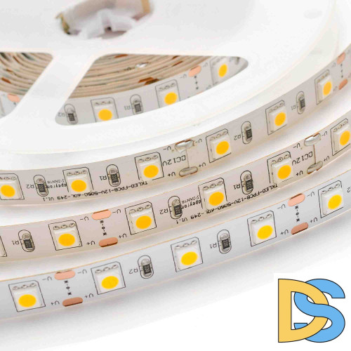 Светодиодная лента Apeyron 12В СТ 14,4Вт/м smd5050 60д/м IP20 700Лм/м 5м 3000К 00-16