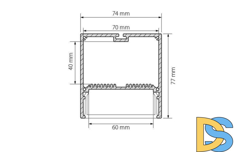 Профиль с экраном Arlight SL-LINE-7477-2500 WHITE+OPAL 021372