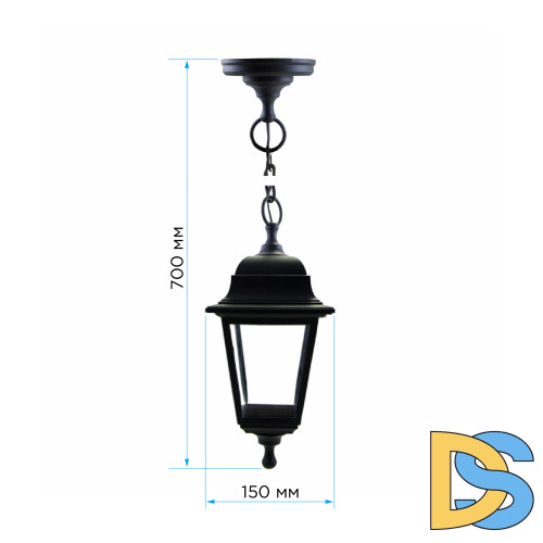 Уличный подвесной светильник Apeyron Адель 11-13ЧЕР