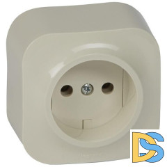 Розетка 2К Legrand Quteo 16A 250V б/з слоновая кость 782240