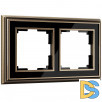 Рамка на 2 поста (бронза/черный) WL17-Frame-02