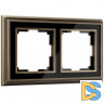 Рамка на 2 поста (бронза/черный) WL17-Frame-02