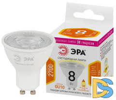 Лампа светодиодная Эра GU10 8W 2700K LED Lense MR16-8W-827-GU10 Б0054941