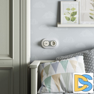 Переключатель/выключатель одноклавишный Vintage (слоновая кость матовый/хром) W5812055