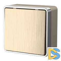 Выключатель одноклавишный Werkel проходной Gallant (шампань рифленый) W5012010