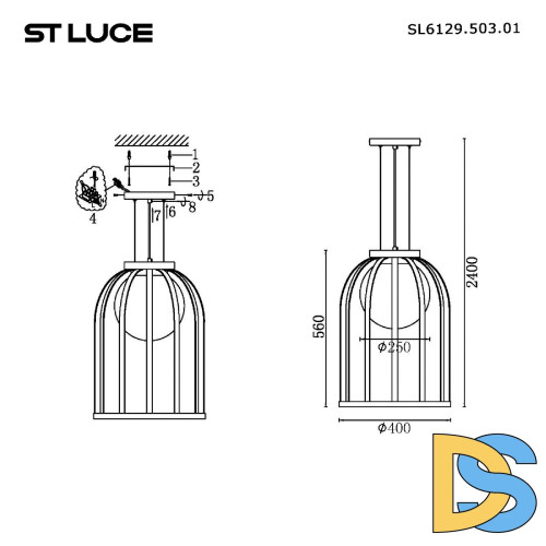 Подвесной светильник ST Luce Nordic SL6129.503.01