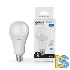 Лампа светодиодная Gauss E27 30W 6500K груша матовая 73239