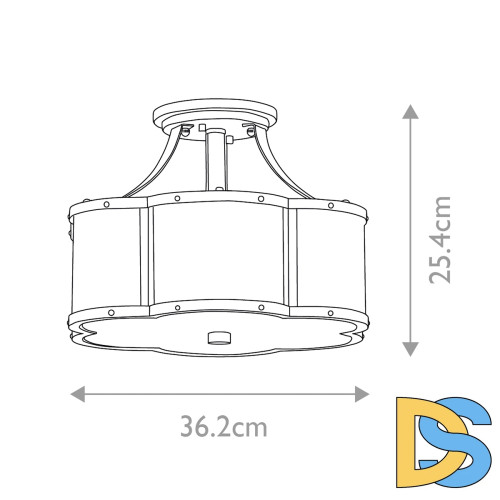 Потолочный светильник Hinkley Chance (hk) QN-CHANCE-SF-S-PN