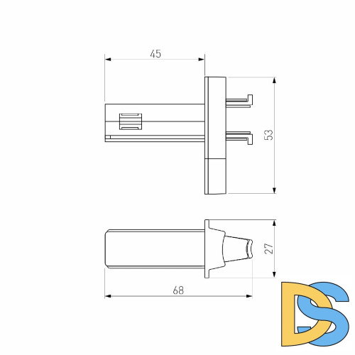 Соединитель для круглого шарнирного коннектора Elektrostandard Slim Magnetic 4690389198687 a063967