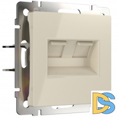 Розетка двойная Ethernet RJ-45 (слоновая кость) W1181103