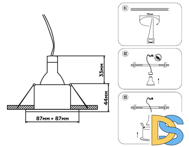 Встраиваемый светильник Ambrella Light Techno Spot Standard Tech TN1190