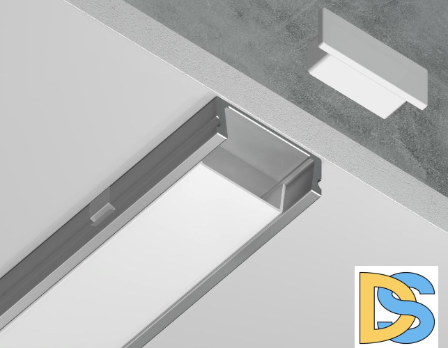 Алюминиевый накладной профиль Ambrella Light Alum Profile GP1700AL