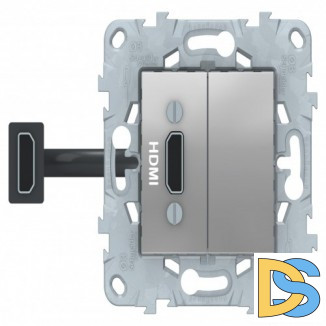 Розетка HDMI, Алюминий, серия Unica New, Schneider Electric