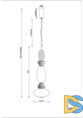 Подвесной светильник Divinare Ambra 5016/17 SP-20