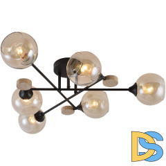 Потолочная люстра Reluce 01491-0.3-06 BK+WOOD