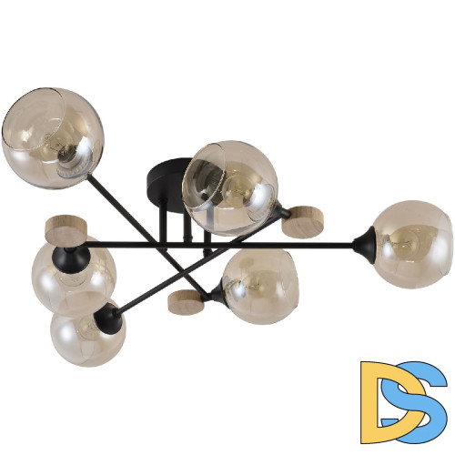 Потолочная люстра Reluce 01491-0.3-06 BK+WOOD