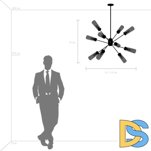 Люстра на штанге Lightstar Crotone 690103