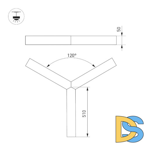Линейный подвесной светильник Arlight SP-RAYS-3-HANG-5050-510-34W Day4000 049205