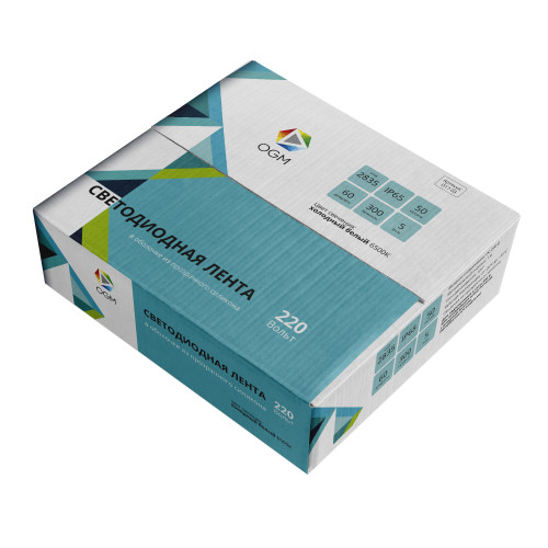 Светодиодная лента Apeyron Эконом 220В 2835 5Вт/м 6500К 50м IP65 O17-03