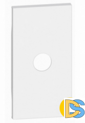 Лицевая панель для TV розеток и кабельных выводов с 1 отверстием 2 модуля.Белый. Btichino Living Now