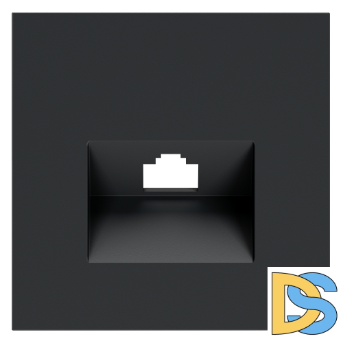 Накладка для розетки компьютерной RJ45 кат.6, S70 (графит)