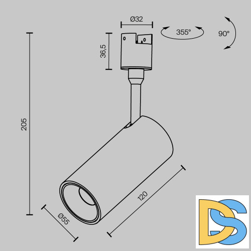 Трековый магнитный светильник Maytoni Focus Led TR163-1-15W3K-M-B