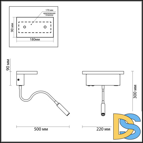 Бра Odeon Light Woody 3868/8WL